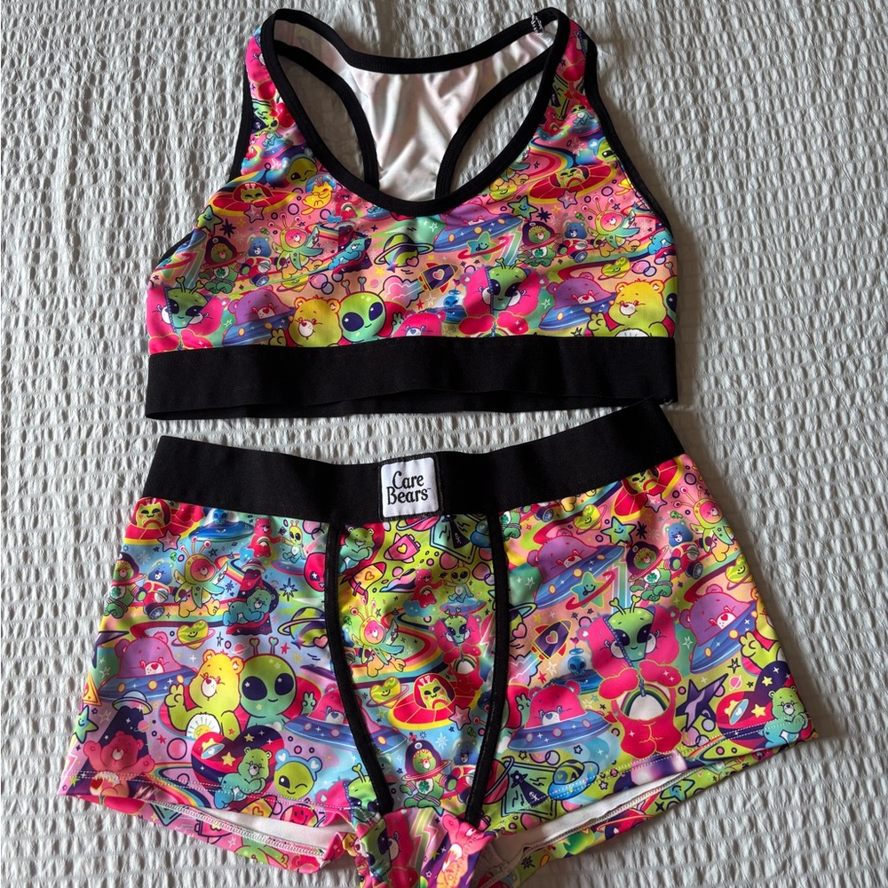 Care Bears Pink and Black Activewear Set